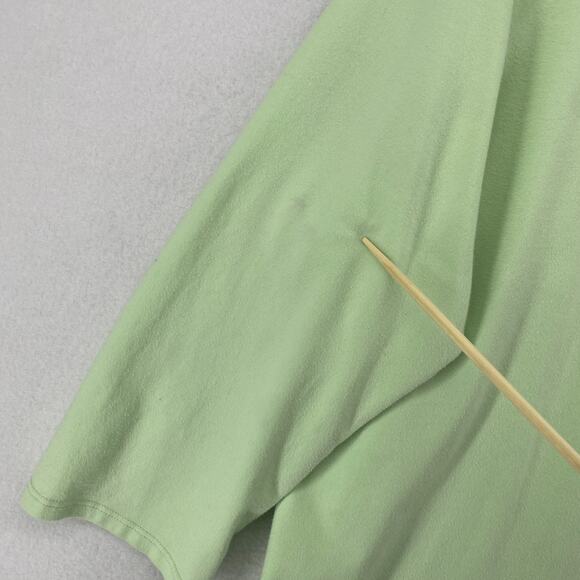 EILEEN FISHER Top XL Organic Cotton Stretch Jersey Scoop Neck 3/4 Sleeve Green - Picture 13 of 14